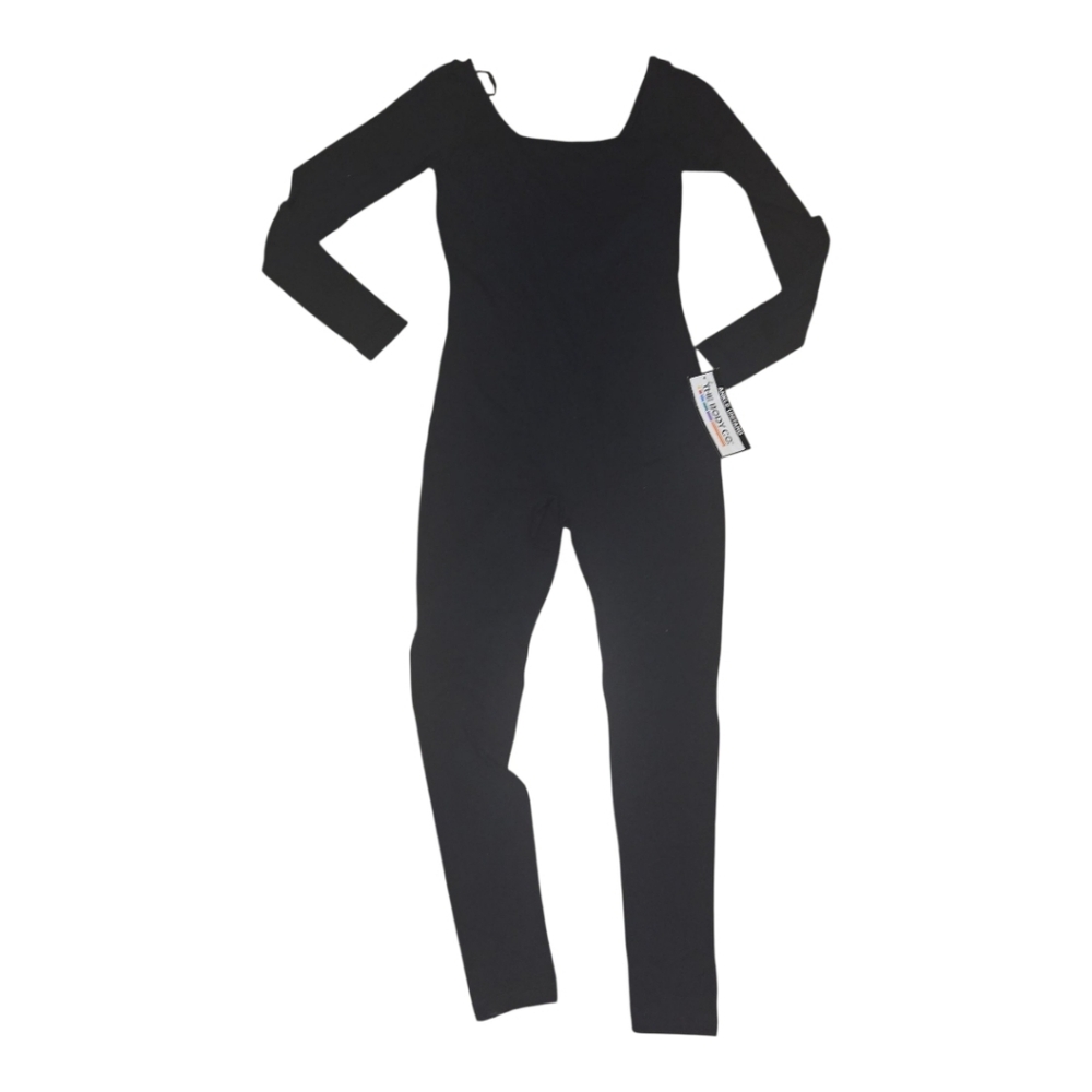 Vintage Black Long Sleeve Unitard Size M